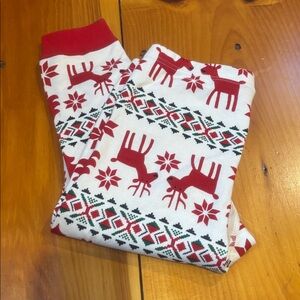 HANNA ANDERSSON 160 Unisex Christmas Scene Organic Pajama Pants Snowflake